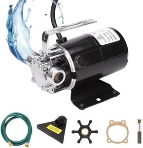 D-Honor Water Transfer Pump 115V 1/10 HP 330 Gallon Per Hour Portable Electric Utility Trash Pump with 6 feet Water Hose Kit, Transfer Water from Garden, Hot Tube, Ponds, Pool, Rain Barrel, Aquariums