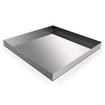 28" x 30" x 2.5" Heavy Duty 304 Stainless Steel Washer Machine Drip Drain Pan Floor Tray, No Hole