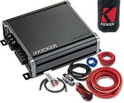 KICKER Amplifier and Amp Kit Package of 2 Items - CX Series 800W RMS Class D Monoblock Amplifier and Complete 4AWG Wiring Kit