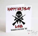 Heavy Metal Birthday Card - Maiden England - Rock Band