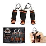 Phoenix Fitness Set of 2 Hand Grip Strengtheners - Hand Exercises with Foam Gripper Handles - Wrist Exercising Resistance Training - Forearm Muscle Strength Building - Grip Workout for Stress Relief