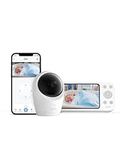 eufy Baby Monitor E20 with 2K Camera, Hybrid Wi-Fi and No Wi-Fi Connection, App and Monitor Control, Ultra-Clear Night View, Pan-Tilt, 4× Zoom, Portable Camera with Built-In Battery, ANR, Smart Alerts