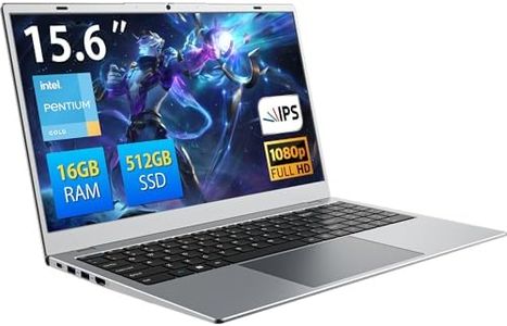 ECOHERO Laptop Computer, 15.6" FHD IPS | Pentium 6500Y | 16GB RAM | 512GB SSD | WiFi 5, BT5.0 | Privacy Shutter - for Office, Media, Home Use, Silver