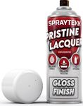 SPRAYTEKK Clear Lacquer Spray Paint | 400ml | Fast-Drying Acrylic Topcoat for Wood, Metal, Plastic & More | Non-Yellowing, UV & Scratch Resistant | Indoor & Outdoor Use (Gloss, 1)