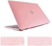 T Tersely Case for MacBook Air 13 inch Case 2022 2020 2019 2018 Release A2337 M1 A2179 A1932, Plastic Hard Shell Cover & Keyboard Cover Skin Compatible with MacBook Air 13 inch (Frost Pink)