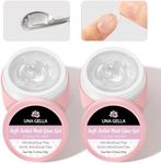 UNA GELLA Solid Builder Nail Gel 35ml 2pcs/70ml Large Capacity 3D Nail Sculpting Gel U V/LED Needed Nail Glue for Acrylic Nails Rhinestones Gel Molding Hard Gel for Nails for Nail Extension Salon DIY