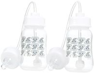 Hands Free Baby Bottle - Anti-Colic Baby Bottle System 4 oz (2 Pack - Elephant)