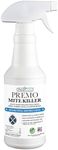Mite Killer Spray by Premo Guard – 32 oz – Treatment for Dust Spider Bird Rat Mouse Carpet and Scabies Mites – Fast Acting 100% Effective – Child & Pet Safe – Best Natural Non-Toxic Formula