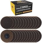 Dura-Gold 3" Diameter Surface Conditioning Discs Brown Coarse Sanding Grit (Box of 25) - R-Type Quick Change Roll Lock Connection