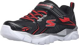 Skechers Kids Electronz Blazar Sneaker, Black/Red, 3.5 M US Big Kid