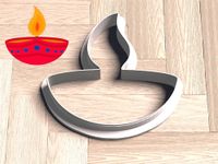 Polymer Clay, Cookies Cutter, Diwali Deepavali Diyas Oil Lamp Shape Cookie Cutter, Polymer Cutter, Craft, do it Yourself, Cakes Decorations (2 CM)