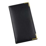 Esposti Soft Touch Slim Address Book | Italian PU Leather Cover | Gold Corners | Size 115 x 140mm