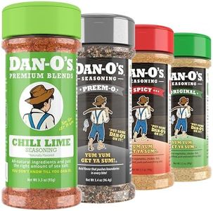 Dan-O's Taste of Summer” Small Seasoning 4 pack - Spicy (3.5 oz), Original (3.5 oz), Preem-O (3.4 oz), Chili Lime (3.3 oz)