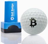 HODL 21 Ball Badge - Golf Ball Stamp, Self-Inking Golf Ball Stamper, Golf Ball Marker, Reusable Golf Ball Marking Tool to Identify Golf Balls - Reusable Ink Stamp (The Bitcoin Series) (Bitcoin)