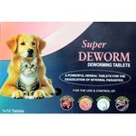 Super DEWORM Dog Deworming Tablets for Dogs and Cats (Pack of10 Tablets)