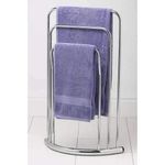 Pilot Imports Free Standing Bathroom Bath Towel Rail (3 Rail Towel Stand)