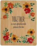 Farberware Together is Our Favorite Place to Be Bamboo Cutting Board, 11x14-Inch