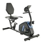 Exerpeutic Easy "Step Thru" Magnetic Recumbent Exercise bike, Black/ Blue (4121)