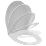 Ideal Standard – Alto Toilet seat and Cover, Wrapover Design, Round, Soft-Close seat, UV-Resistant and Easy to Install, Scratch-Resistant duroplast, White Glossy