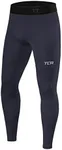 TCA Men's Pro Performance Compression Leggings Thermal Baselayer Tights - Graphite, XX-Large