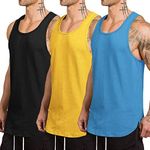 COOFANDY Men's 3 Pack Quick Dry Workout Tank Top Gym Muscle Tee Fitness Bodybuilding Sleeveless T Shirt