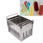 40pcs Stainless Steel Popsicle Molds, Commercial Popsicle Ice Lolly Popsicle 40 Stick Holes Ice Cream Maker Stick Holder DIY Ice Cream Maker Machine