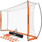 Haokelball Soccer Goal Net Set with 20ft Agility Ladder 12' x 6' Soccer Goals for Backyard Indoor Outdoor with 12 Soccer Cones, Upgraded Goal Posts and Carry Bag