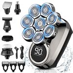 Head Shavers for Men, 8D Upgraded 6-in-1 Head Shaver for Bald Men, Waterproof Wet/Dry Electric Shaver Razor Beard Grooming Kit for Men, Cordless Rechargeable Bald Head Razor