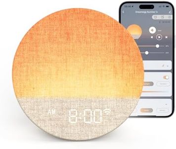 Dreamegg Sunrise Alarm Clock Wake-Up Light with App Control, Sunset Sleep Feature, 34 Soothing Sounds, Mood Lights, Custom Routines, Favourites Mode, Sound Machine for Adults & Baby, Bedroom & Gift
