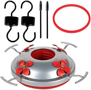 6 Pack Hummingbird Feeder Bottom Replacement Parts Base Set Includes Feeder Base, 1 Pcs Replacement Seal Rings, 2 PCS Moat Hook and 2 Pcs Brushes