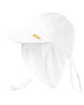 FURTALK Cotton Baby Toddler Sun Hat UPF 50 UV Protection Kids Unisex Girls & Boys Summer Cap with Adjustable Chin Strap Neck Flap White