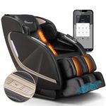 EASPEARL 2024 Massage Chair Full Body, SL Track Zero Gravity Massage Chair with APP, 4D Shiatsu Massage Recliner Chair with Heat, Foot Roller, Bluetooth, Body Scan, Stretch(Black)