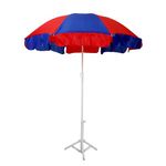 Bluebuds, We Build Smiles 36in/6ft Outdoor Garden Umbrella With Stand Tripod Holder Outdoor Big Size Waterproof Super Cloth Patio Garden Outdoor Umbrella (36, Red-Blue)