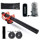 Movo X3-II 11-inch XLR Shotgun Microphone for Camera - Supercardioid Condenser Shotgun Mic for DSLR, Content Creation, Video, and Filmmaking - Directional Boom Mic with Rycote Shockmount, Grip