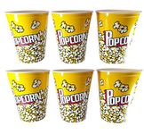 Perpetual Bliss Plastic Disney Theme Popcorn Container Tub (Medium, Multicolour) - Pack of 6