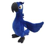 LAARNT 35cm Blue Cartoon plush Parrot doll, PP cotton Parrot plush toy holiday doll for Children