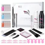 PERMANIA Lash Lift and Tint Kit, Professional Lash Tint Kit with Eyelash Perm, Natural Black Results Salon Guide Lasts Up to 6 Weeks for Lash and Brow Lamination Kit