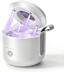 KUNPHY Portable Retainer Cleaner, Plug-in Ultrasonic Cleaning Machine for Home & Travel