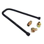 Stanbroil 3/8" X 24" Non-Whistle Flexible Flex Gas Line with Brass Ends for NG or LP Fire Pit and Fireplace