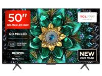 TCL 50Q6C-UK QD-Mini LED TV, 4K HDR Premium 1000nits, Smart TV Powered by Google TV (Dolby Vision IQ & Atmos, Onkyo 2.0 Sound System, 144Hz Motion Clarity Pro,2025 New Model)