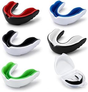 KELVORA 5 Pack Youth Mouth Guard for Football with Case, Kids Mouth Guard for Flag Football & Multi-Sport, Youth Football Mouth Guard Dental Protector for Boxing MMA Rugby Basketball