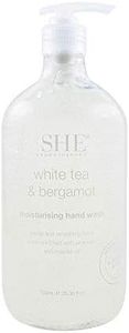 Om She Aromatherapy Moisturising Hand Wash with Pump, White Tea & Bergamot, 25 Fl Oz