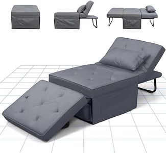 FLEXISPOT Sillón para Dormir Plegable con función de Cama, Sillón con función para Dormir, Sillón Cama Convertible, Sillón para Dormir Extensible, Capacidad de Carga hasta 300 kg, Gris