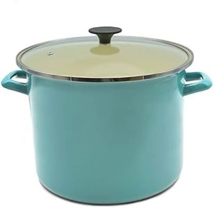 Starfrit 11L (11.6QT) Carbon Steel Stockpot with Glass Lid - Enameled Exterior - Oven Safe - PFOA Free - Easy to Clean - Blue