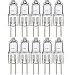 Simba Lighting Halogen G4 T3 10 Watt 120lm Bi-Pin Bulb (10 Pack) 12 Volt A/C or D/C for Accent Lights, Under Cabinet Puck Light, Chandeliers, Track Lighting, 10W 12V 2 Pin JC Warm White 2700K Dimmable