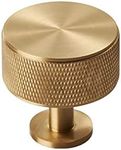Carlisle Brass Knurled Cabinet Radio Knob, Satin Brass, FTD703