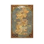 Westeros And Essos Map GOT Vintage 