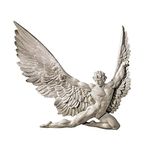 Design Toscano Icarus Winged Man Wall Sculpture, 28 cm, Polyresin, Ancient Ivory