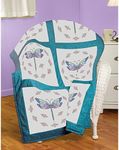 Janlynn Dragonfly Quilt Block Stamped Cross Stitch, 18 by 18-Inch, 6-Pack