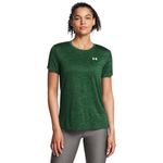 Under Armour Women's Tech Twist Short Sleeve Crew, (301) Forest Green / / White, Large